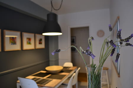wooden dining set near open door thumbnail
