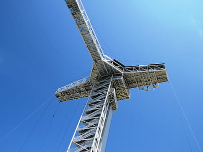 low angle photography of container crane thumbnail