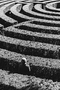 lost, maze, person, solitude, alone thumbnail