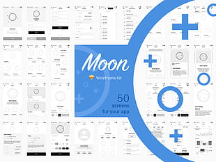 Moon Wireframe Kit sketch file sketch file