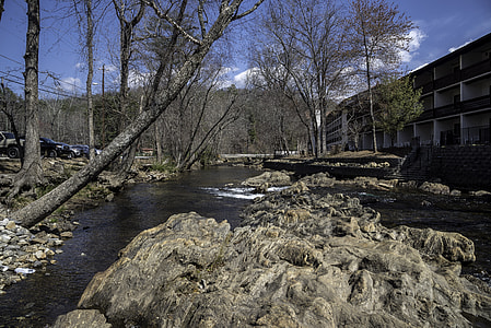Chattahoochee River flowing through Alpine Helen, Georgia thumbnail
