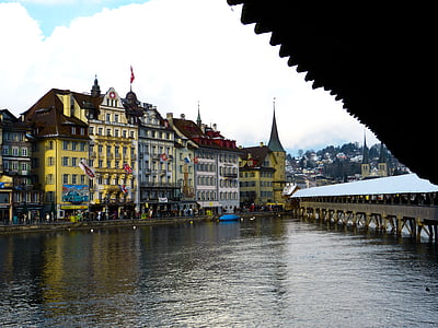 white and yellow buildings thumbnail