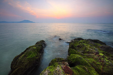 sea, dawn, landscape, nature thumbnail