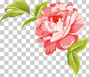 Creative Watercolor Watercolor painting Flower, Creative watercolor flowers, white and pink peony PNG clipart