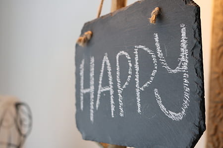 black happy-printed hanging decor thumbnail