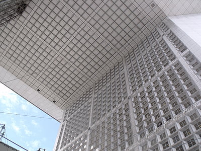 bottom view of white paint buildings thumbnail