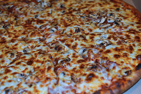 cooked cheesy mushroom pizza thumbnail