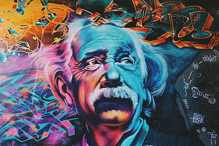 Albert Einstein graffiti art thumbnail