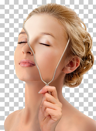 Face Cosmetics Beauty Rhytidectomy Mask, Cosmetic Beauty, edited photo of woman zipping skin tone PNG clipart