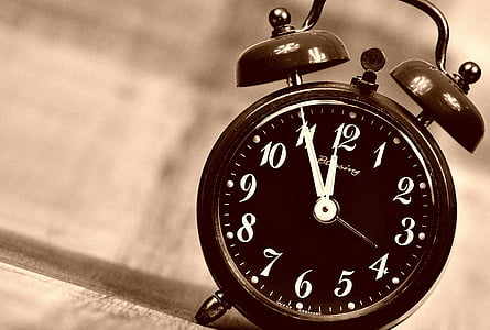 brown twin-bell alarm clock thumbnail