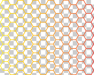 Hexagon Honeycomb Euclidean Hexadecimal Pattern, Simple cellular grid , orange beehive PNG clipart