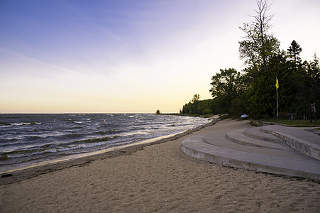 Lake Michigan Beach landscape at J.W. Wells State Park, Michigan thumbnail
