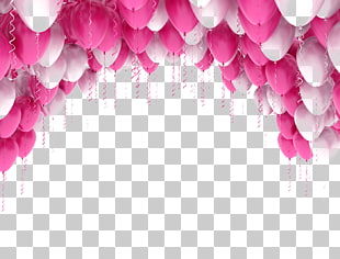 New Year's Day Wish Christmas , Sweet pink balloons, pink and white balloons PNG clipart