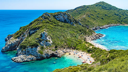 bird's eye view photography of island thumbnail