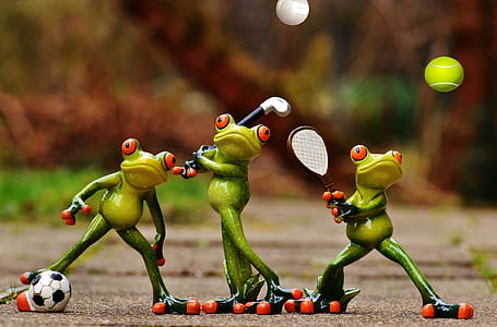 three green frogs illustration thumbnail
