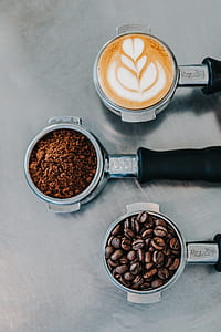coffee beans and coffee latte thumbnail