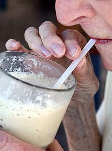 person drinking milk shake thumbnail