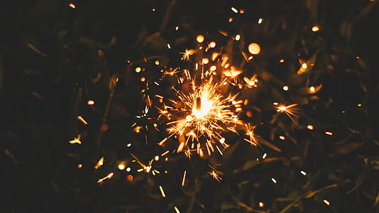 selective focus photography of lighted sparkler thumbnail
