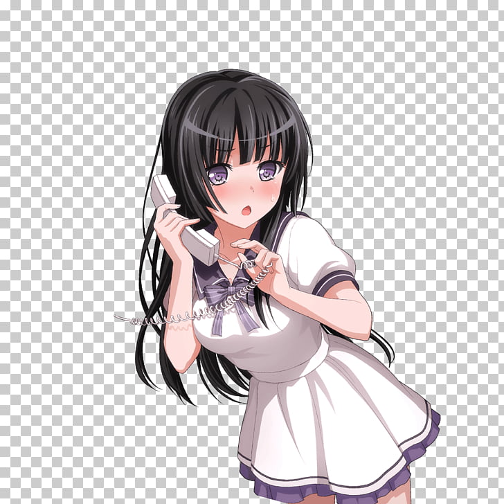 Anime girl schwarz weiß