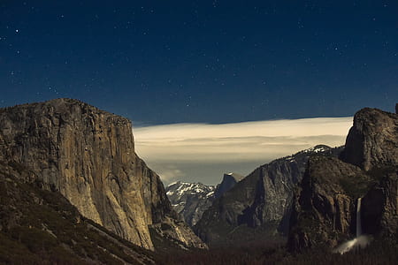 mountains under starry night thumbnail