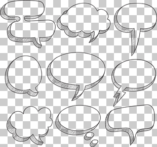 Speech balloon Text box Dialog box, White simple cloud dialog box border texture, assorted-shape message boxes PNG clipart