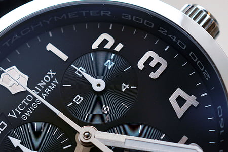 round black Victorinox chronograph watch thumbnail