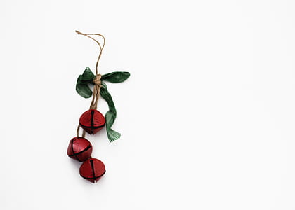 red and green hanging bell ornament thumbnail