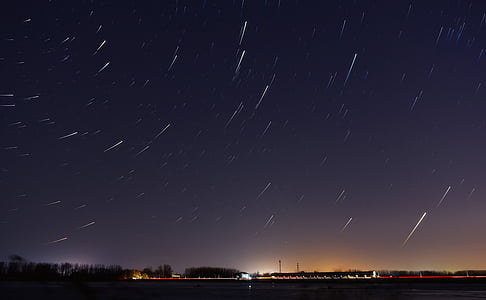 star trails over field thumbnail