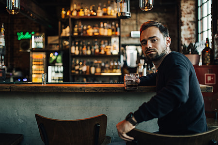 Handsome young man in a pub thumbnail