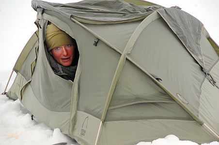 woman inside the gray tent thumbnail