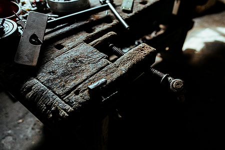 Tools, nails and bolts in a workshop thumbnail