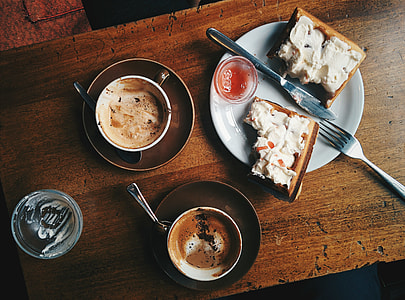 Cappuccino and waffle in Reykjavik thumbnail