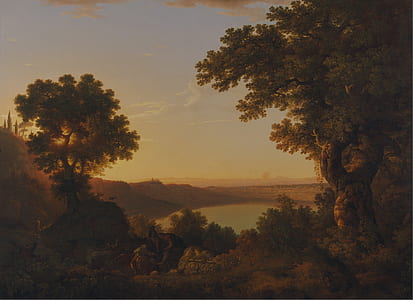green leafed trees painting thumbnail