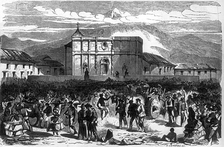 Crowd in San Jose, Costa Rica 1856. thumbnail