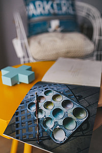 White and cyan home decor with a white wardrobe thumbnail