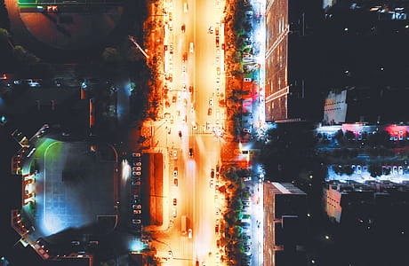 Aerial Photography of Cityscape during Night Time thumbnail