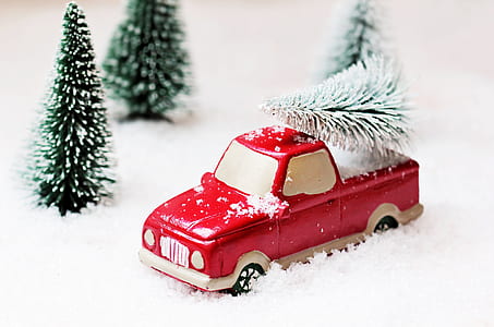 red single cab pickup truck die-cast model thumbnail