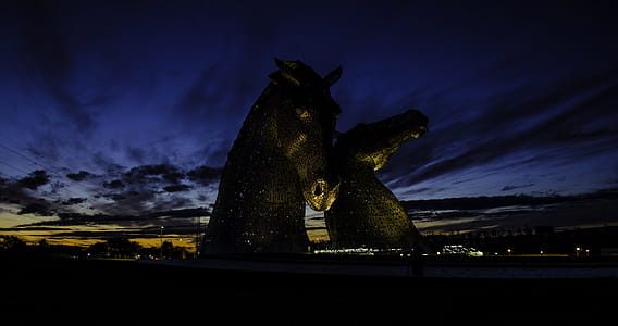 Two Black Horse Statues thumbnail