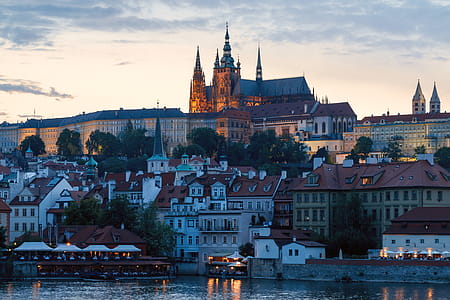 Historic city of Prague at summer night thumbnail