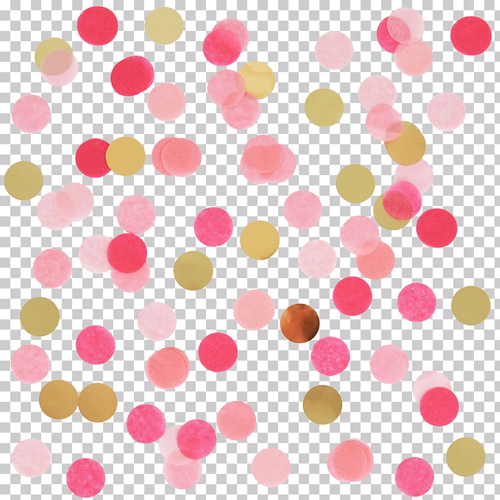 Tissue Paper Confetti Party Kraft paper, Confetti, pink and yellow bubbles PNG clipart