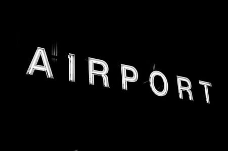 sign, airport, neon, illuminated area thumbnail