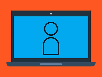 User login icon displayed on laptop illustration. thumbnail
