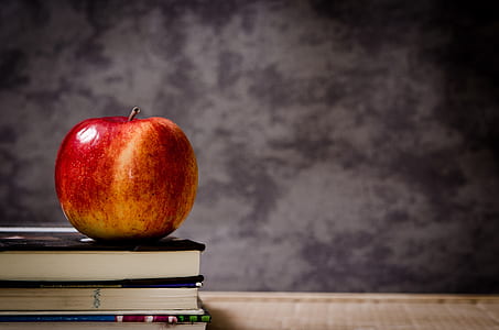 red apple on book thumbnail