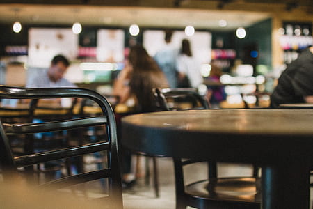 café, table, chair, bokeh thumbnail