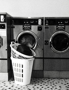 grayscale photography of washing machines thumbnail