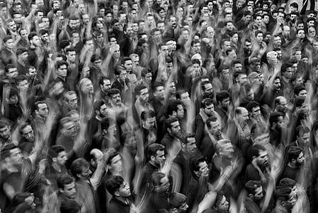 grayscale photo of group of men thumbnail
