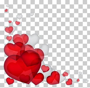 Wedding invitation Valentine's Day Heart , Transparent Hearts Decor , red and white hearts illustration PNG clipart