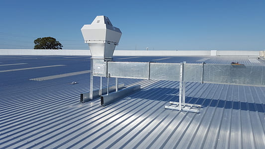 gray ventilation shaft on gray roof thumbnail