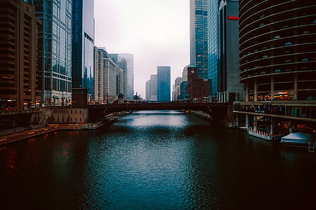 river in the middle of buildings thumbnail