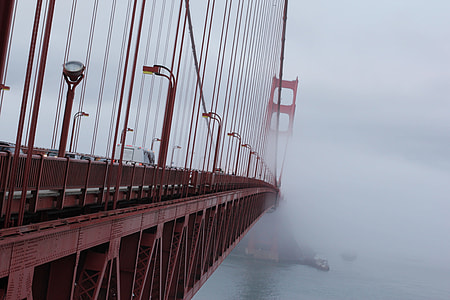 red landmark bridge with fog thumbnail
